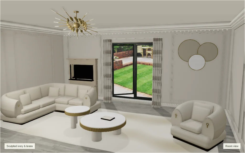 A living room preview from the CurtainsUK Room Visualiser