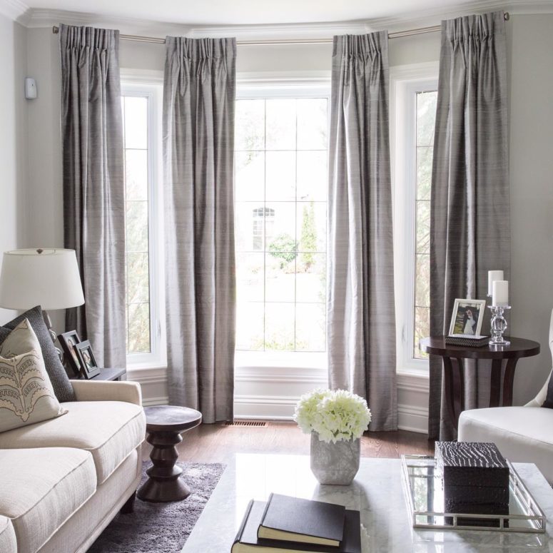 Curtain ideas for bay windows