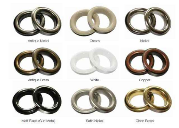 Brass Eyelets 40mm x 100 Satin Nickel