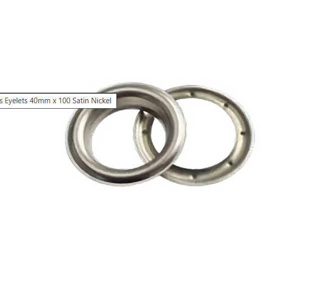 Brass Eyelets 40mm x 100 Satin Nickel
