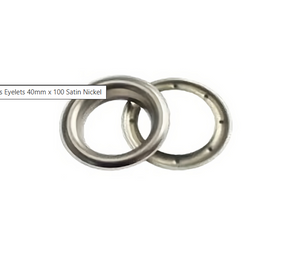 Brass Eyelets 40mm x 100 Satin Nickel