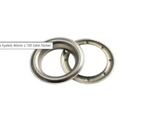 Brass Eyelets 40mm x 100 Satin Nickel
