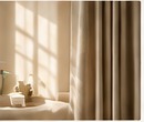 Natural light through curtains