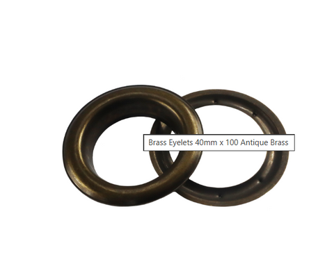 Brass Eyelets 40mm x 100 Antique Brass